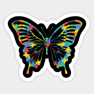 Butterfly Autism Awareness Amazing Puzzle Gift Sticker